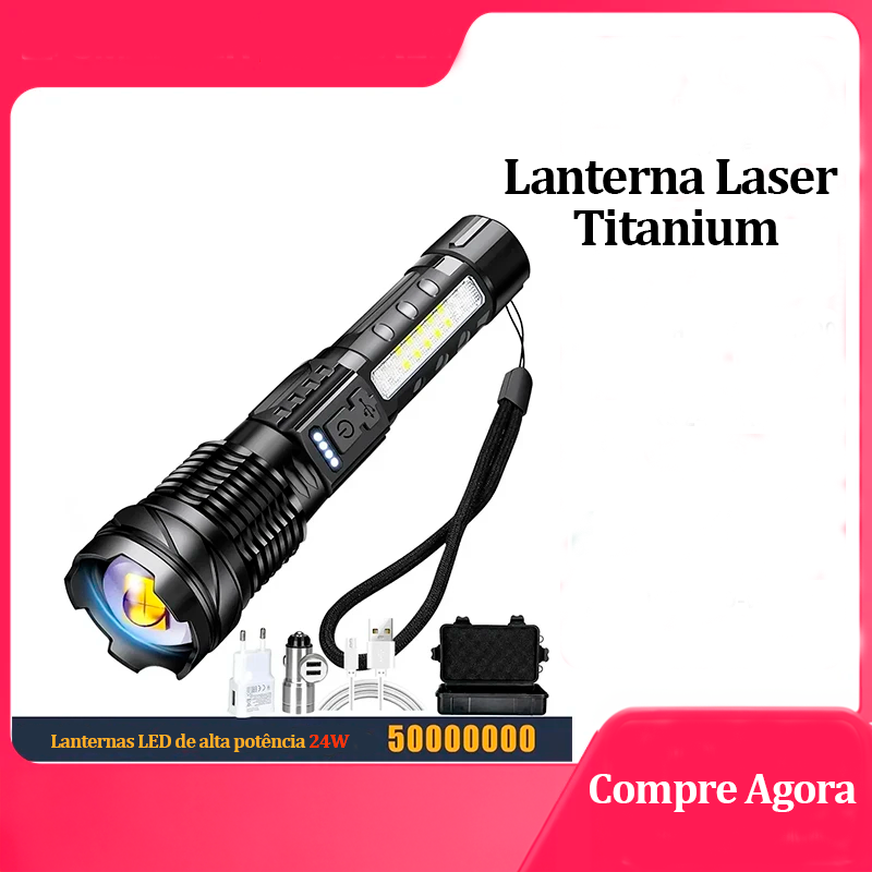 Lanterna Laser de Titânio