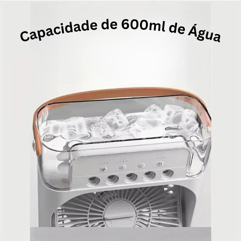 Mini ventilador e umidificador