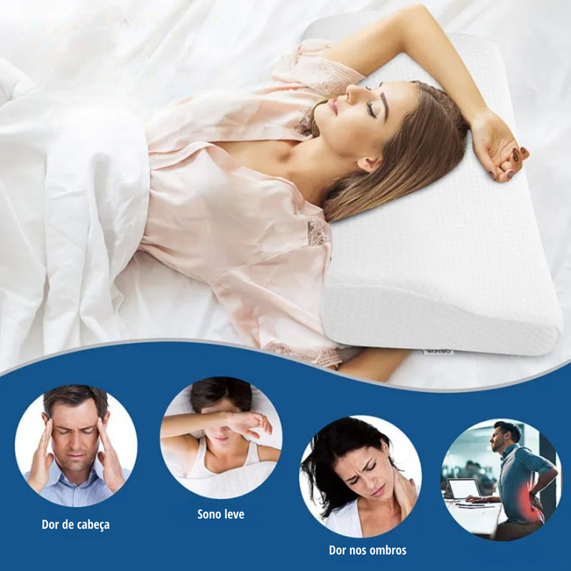 Travesseiro ortopédico de espuma viscoelástica