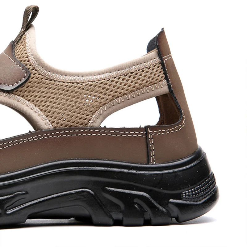 Sandálias masculinas respiráveis Baotou