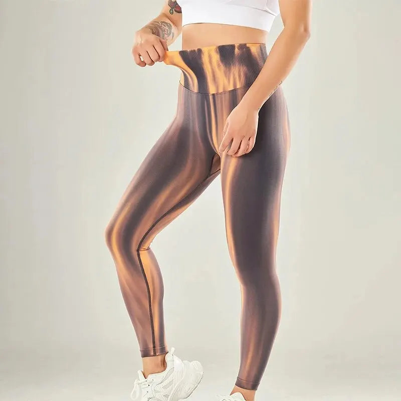 Leggings 3D com gradiente sem costura