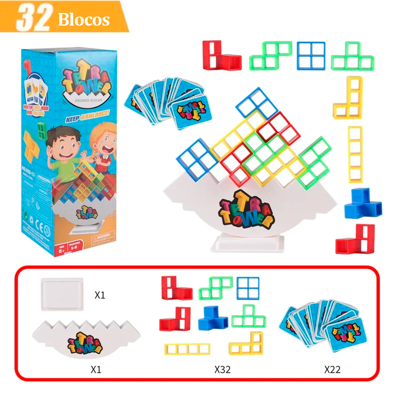 Jogo de Tetris em equipe para crianças e adultos